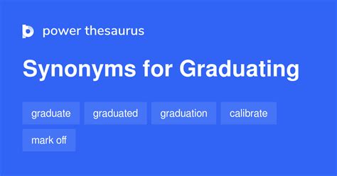 graduating synonym